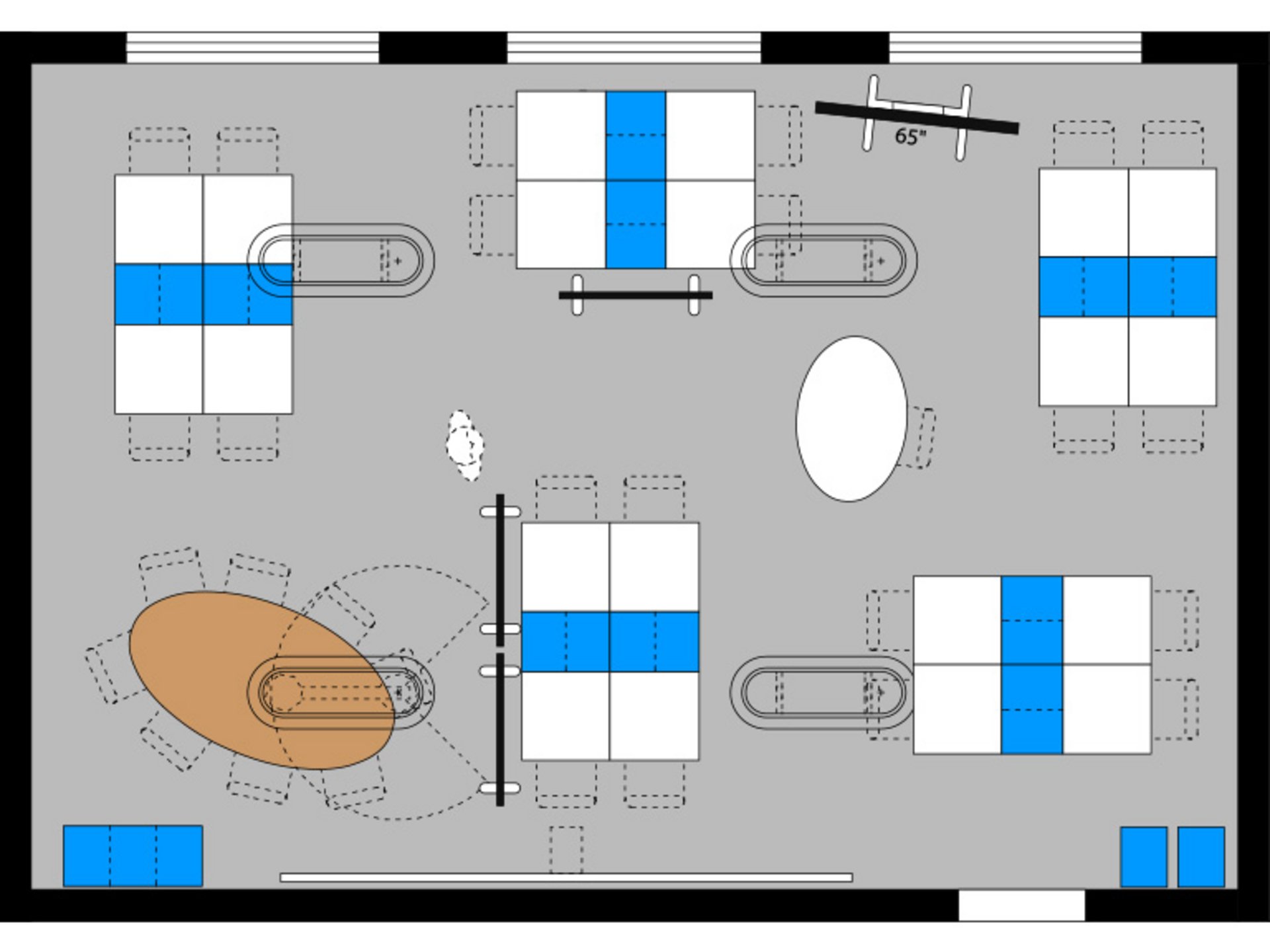 Image: Makerspace as learning room with small groups