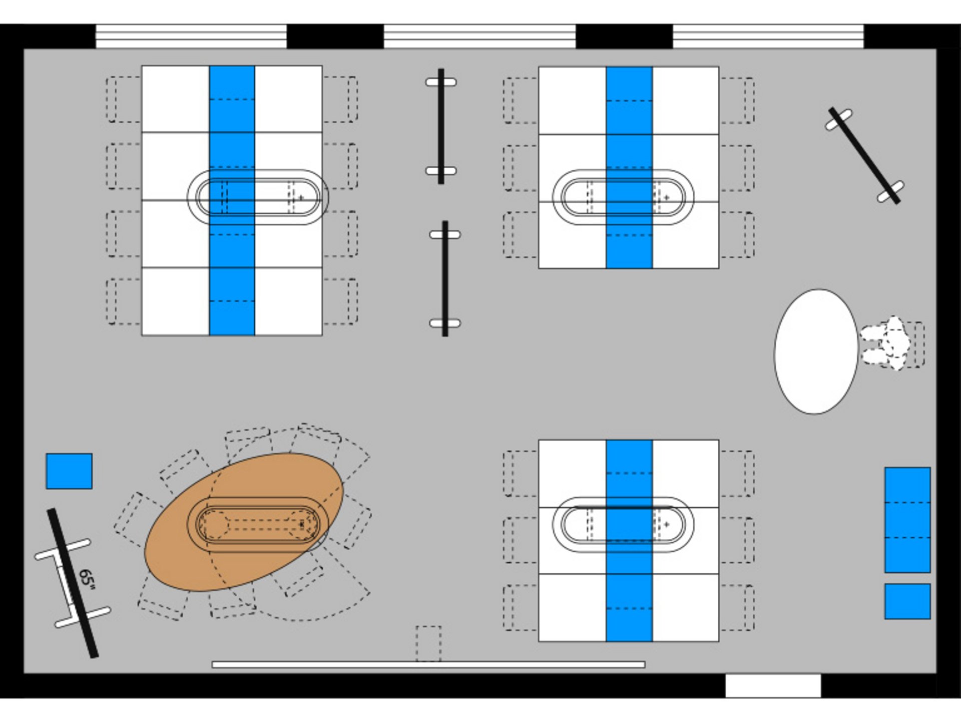 Image: Makerspace as learning room with large groups