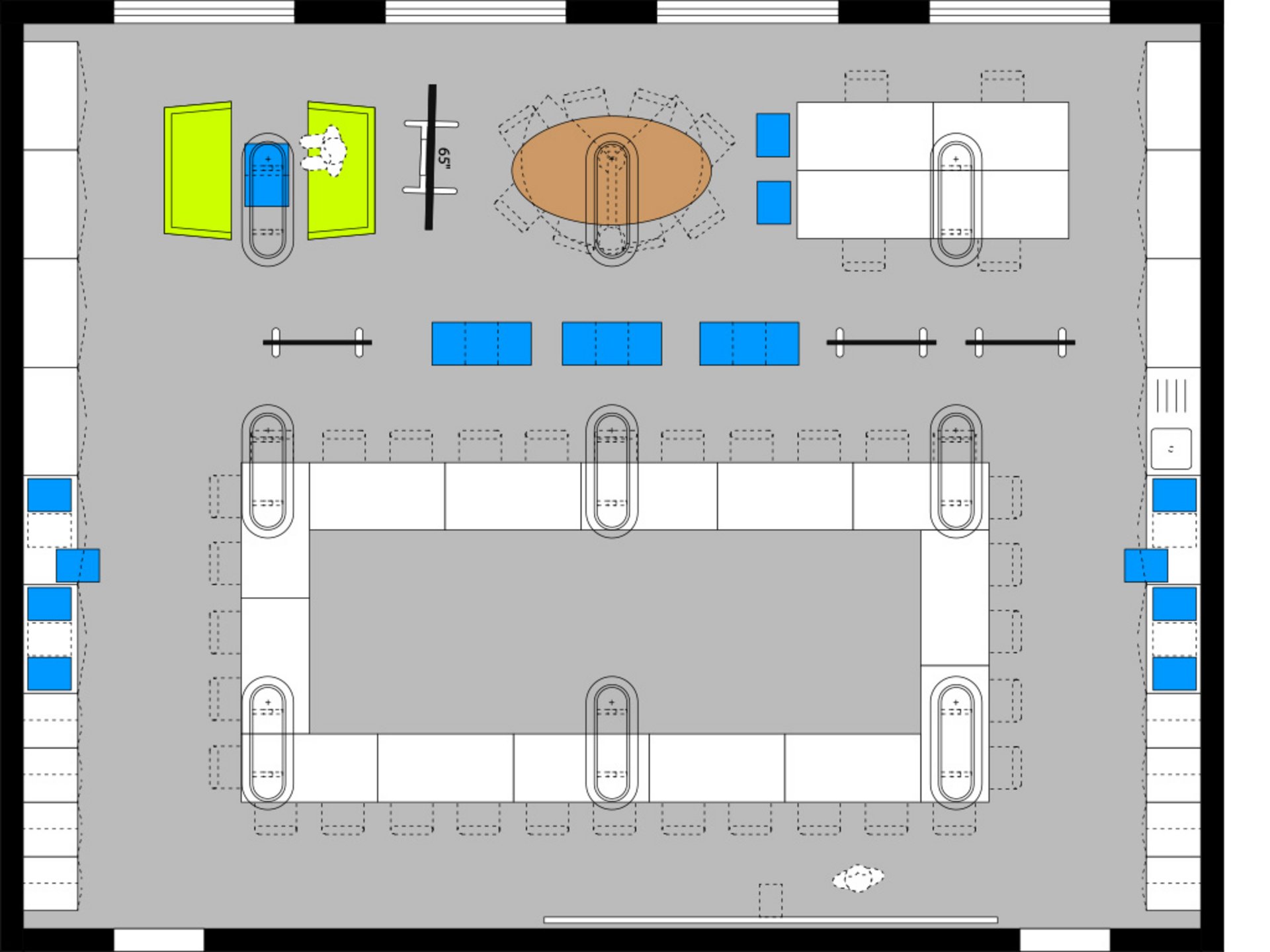 Image: Makerspace at the faculty room with conference setting