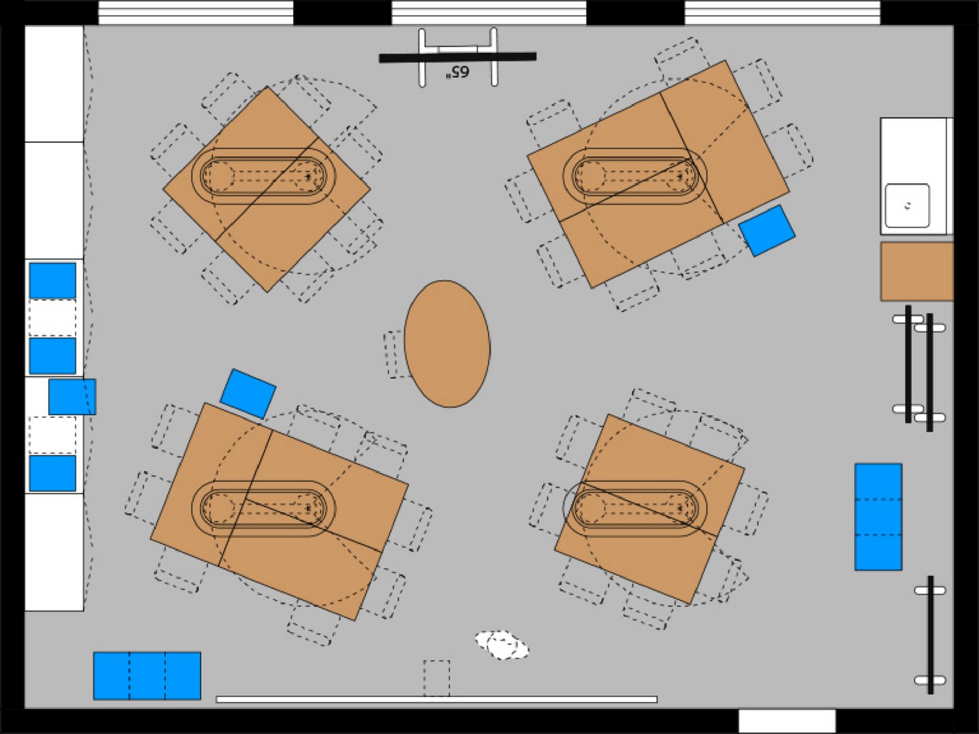 Image: Science classroom, small groups