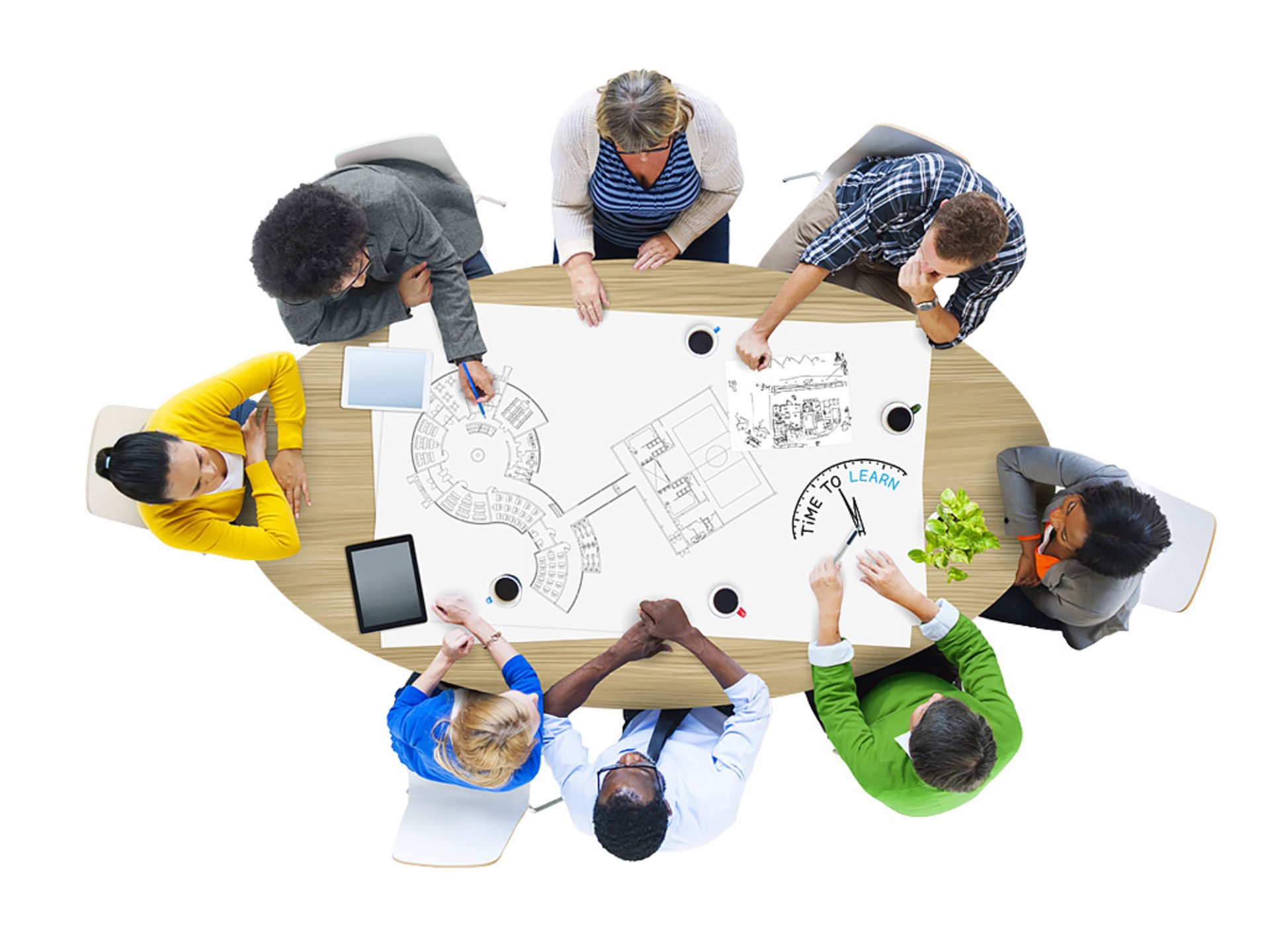 Image: Group of people sitting around a table